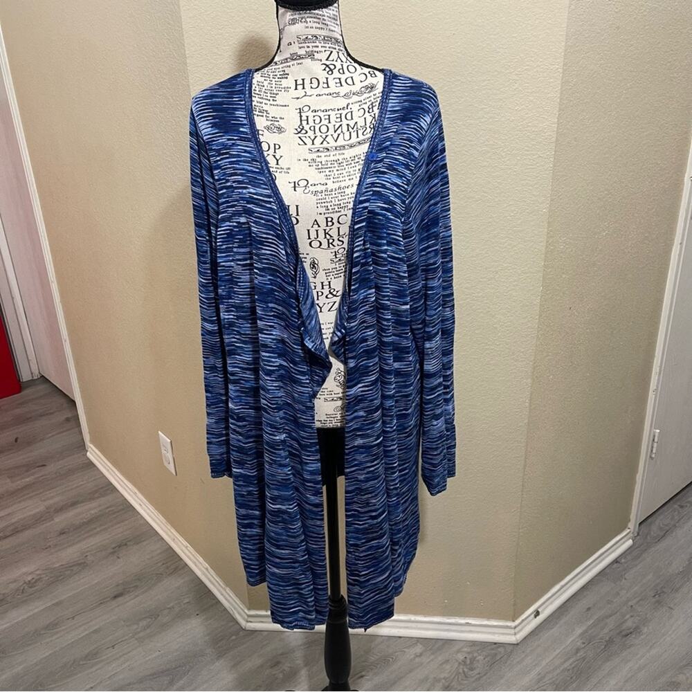 Ellos blue buttonless cardigan plus size‎ 1X